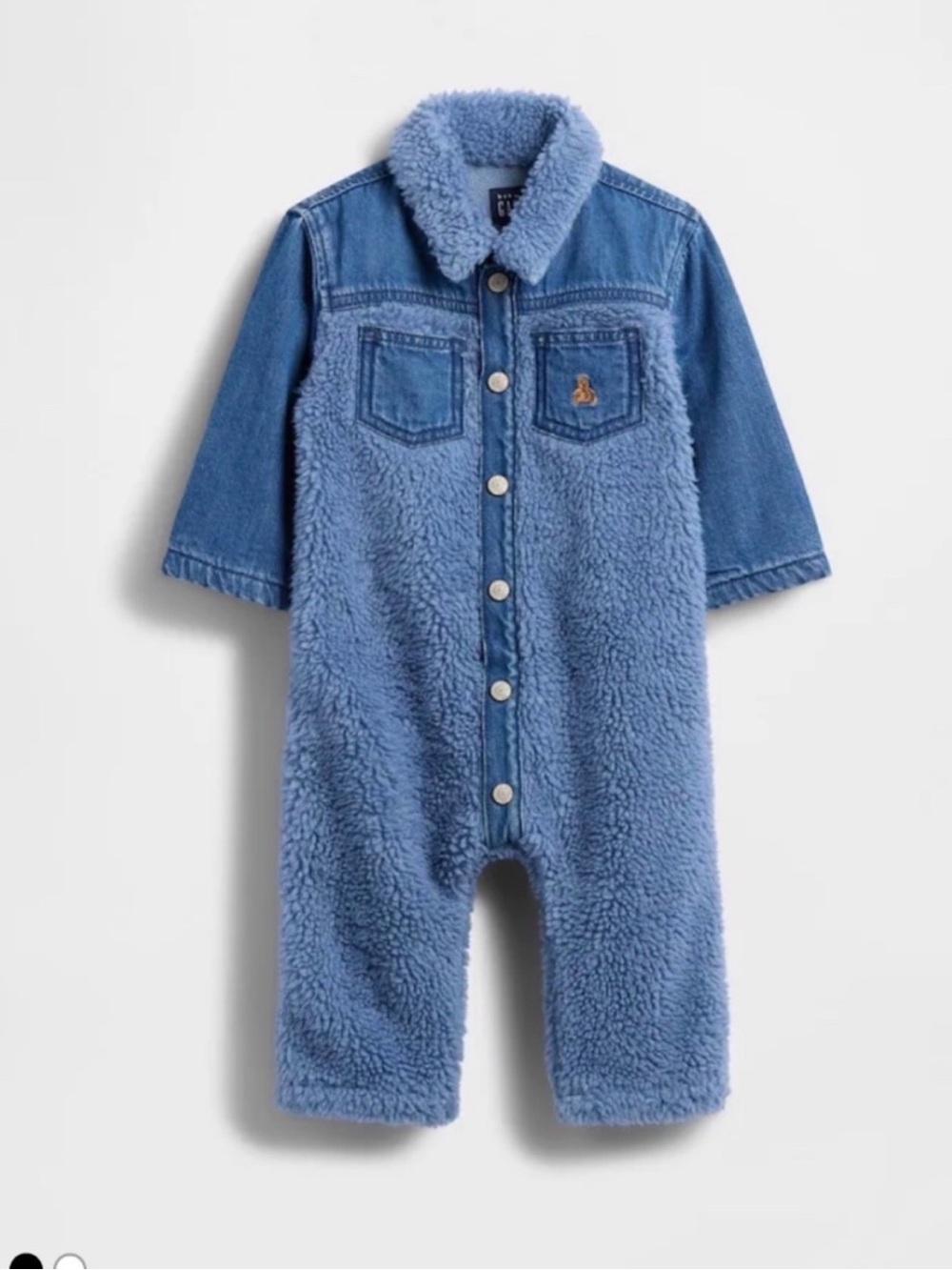 Gap Sherpa Denim Bodysuit 18-24M